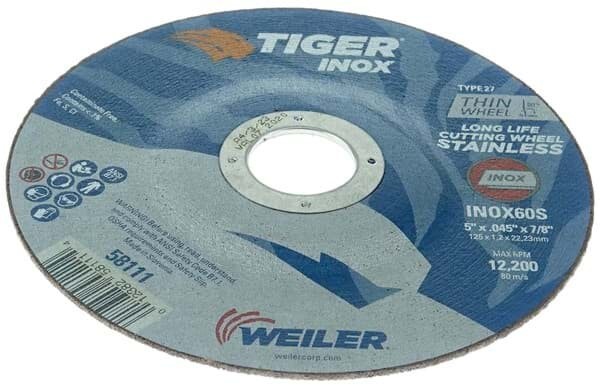 Picture of Weiler Abrasive 4-1/2X .045 Tiger Inox Type 27 Disc Flap
